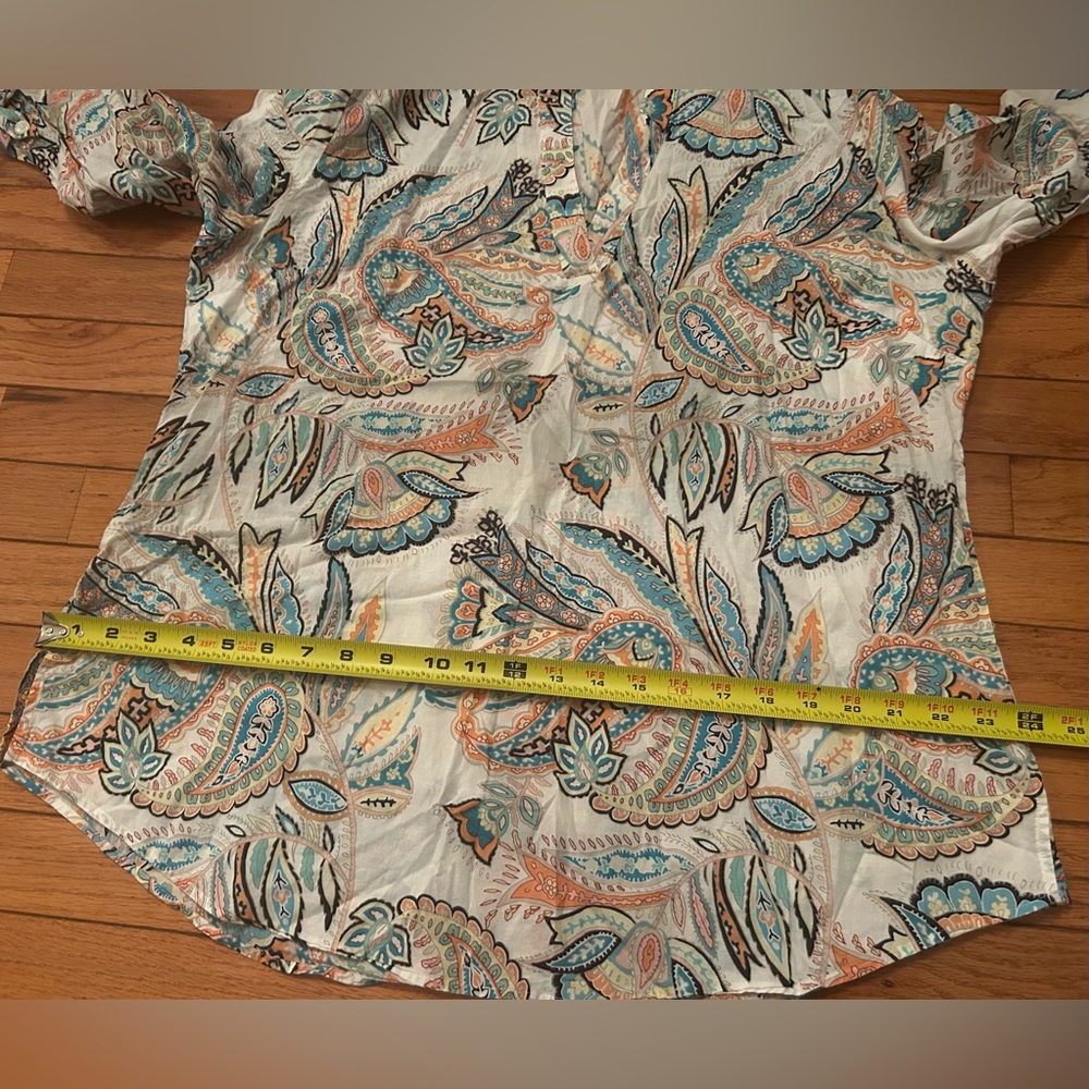 Van Heusen Womens Paisley Blouse XL - Picture 9 of 9